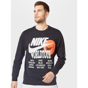 Nike Sportswear Mikina oranžová / černá / bílá