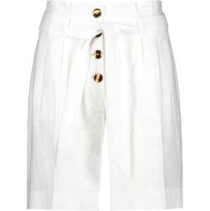 TAIFUN Kalhoty se sklady v pase bílá