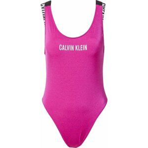 Calvin Klein Swimwear Plavky fuchsiová / černá / bílá