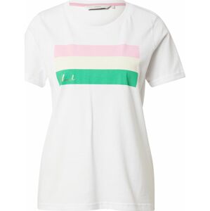 NÜMPH Tričko 'CARINA' krémová / světle zelená / růžová / bílá