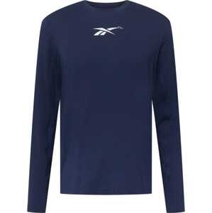 Reebok Sport Funkční tričko marine modrá / bílá