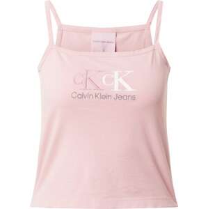 Calvin Klein Jeans Top pink / černá / bílá