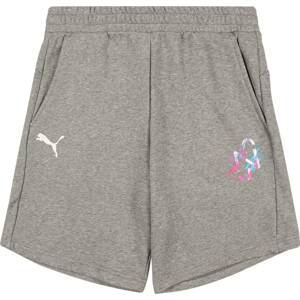 PUMA Sportovní kalhoty 'Neymar' tyrkysová / šedý melír / pink / bílá