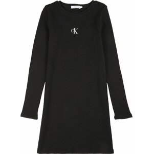 Calvin Klein Jeans Šaty černý melír / bílá