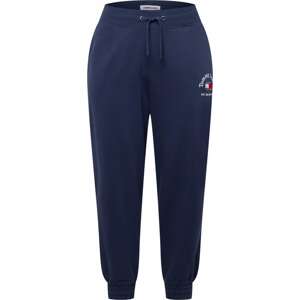 Tommy Jeans Curve Kalhoty námořnická modř / červená / bílá