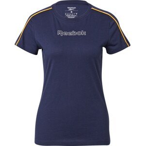 Reebok Sport Funkční tričko 'Piping' námořnická modř / žlutá / bílá