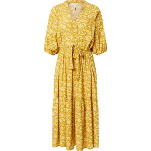 OBJECT Košilové šaty 'Sophia' světle žlutá / bílá