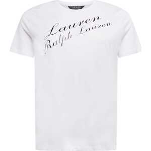 Lauren Ralph Lauren Plus Tričko 'KATLIN' černá / bílá