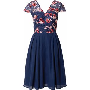 Chi Chi London Koktejlové šaty námořnická modř / růžová / červená
