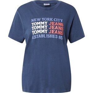 Tommy Jeans Tričko marine modrá / červená / bílá