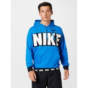 Nike Sportswear Mikina nebeská modř / černá / bílá