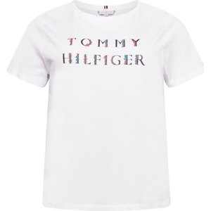Tommy Hilfiger Curve Tričko světlemodrá / světle červená / černá / bílá