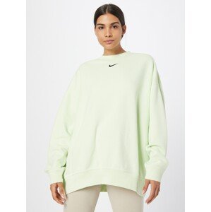 Nike Sportswear Mikina pastelově zelená / černá