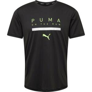 PUMA Funkční tričko limetková / černá / bílá