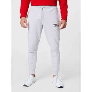 Tommy Jeans Kalhoty námořnická modř / šedý melír / červená / bílá