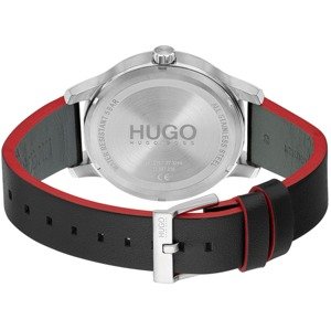 HUGO Analogové hodinky červená / černá / stříbrná