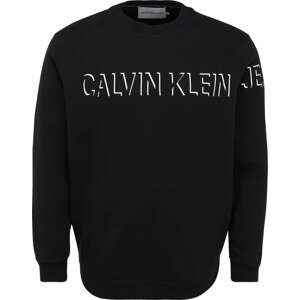 Calvin Klein Jeans Plus Mikina černá / bílá