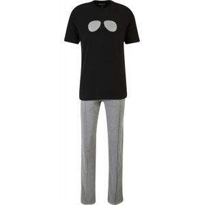 Michael Kors Pyžamo dlouhé šedá / šedý melír / černá