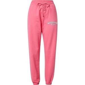 Missguided Kalhoty pink / černá / bílá