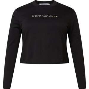 Calvin Klein Jeans Curve Tričko černá / bílá