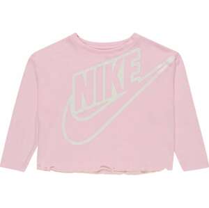 Nike Sportswear Tričko 'AURA' stříbrně šedá / růžová