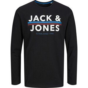 JACK & JONES Tričko 'Ron' světlemodrá / černá / bílá