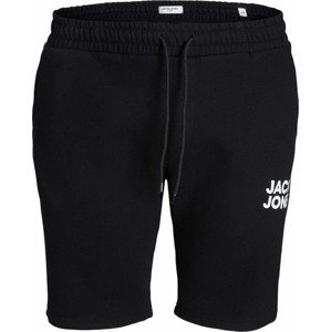 Jack & Jones Plus Kalhoty černá / bílá