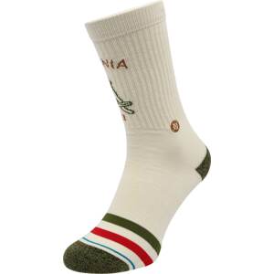 Stance Sportovní ponožky 'CALIFORNIA REPUBLIC 2' červená / černá / barva bílé vlny