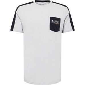UNDER ARMOUR Funkční tričko světle šedá / černá / bílá