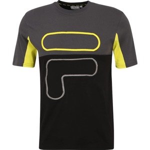 FILA Funkční tričko 'Paton' limone / stříbrně šedá / černá