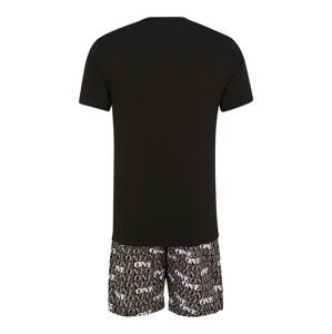 Calvin Klein Underwear Pyžamo krátké světle hnědá / černá / bílá