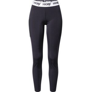 HKMX Sportovní kalhoty černá / bílá