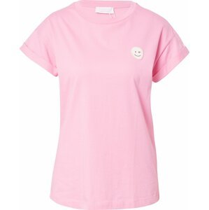 Rich & Royal Tričko 'Boyfriend Coloured Sparkle Organic Shirt' pink