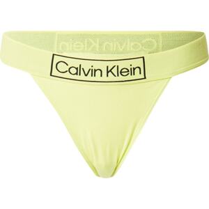 Calvin Klein Underwear Tanga citronová / černá