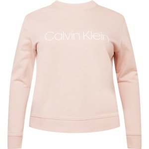 Calvin Klein Curve Mikina pink / bílá