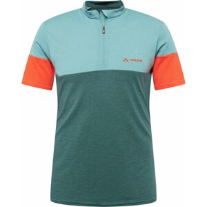 VAUDE Funkční tričko mátová / tmavě zelená / oranžová