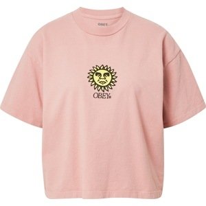 Obey Tričko ' Sunshine' žlutá / růžová / černá