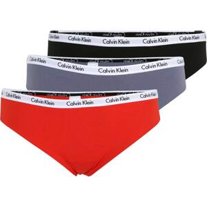 Calvin Klein Underwear Plus Tanga stříbrně šedá / ohnivá červená / černá / bílá