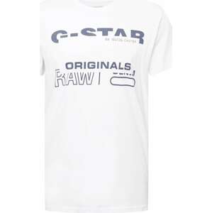 G-Star RAW Tričko námořnická modř / bílá