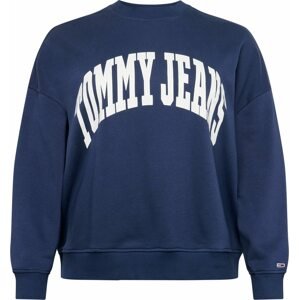 Tommy Jeans Curve Mikina tmavě modrá / bílá