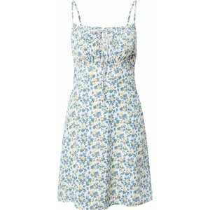 NEON & NYLON Letní šaty azurová / pastelově žlutá / meruňková / černá / bílá