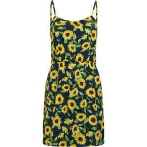 Noisy May Petite Letní šaty 'SUNFLOWER' tmavě modrá / žlutá / zelená