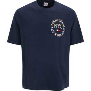 Tommy Jeans Plus Tričko písková / námořnická modř / červená / bílá