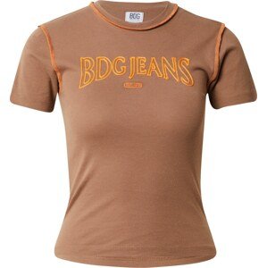 BDG Urban Outfitters Tričko hnědá / oranžová