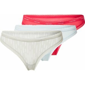 Calvin Klein Underwear Tanga béžová / červená / bílá