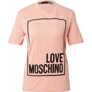 Love Moschino Tričko světle růžová / černá