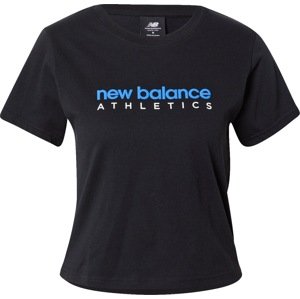 new balance Tričko modrá / černá / bílá