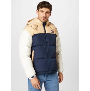Tommy Jeans Zimní bunda 'Alaska' béžová / námořnická modř / jasně červená / bílá