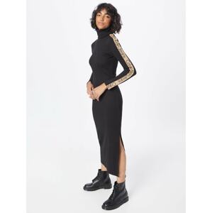 Calvin Klein Jeans Úpletové šaty béžová / černá