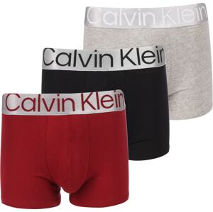 Calvin Klein Underwear Boxerky šedý melír / červená / černá / stříbrná